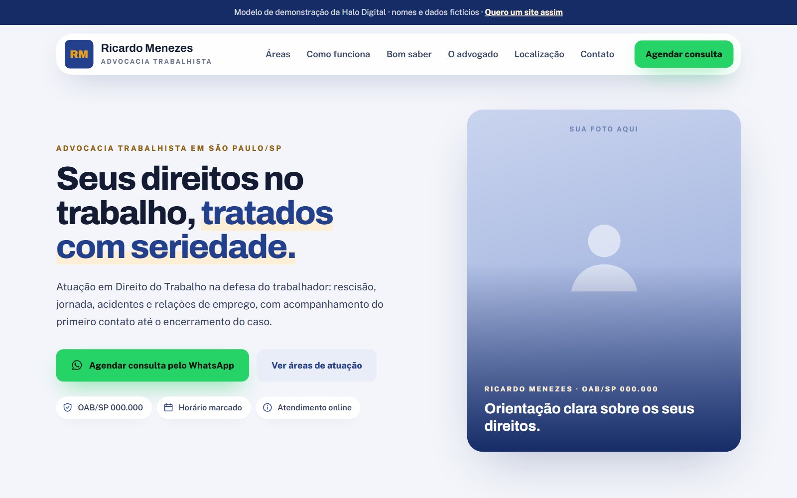 Prévia do modelo Advocacia trabalhista